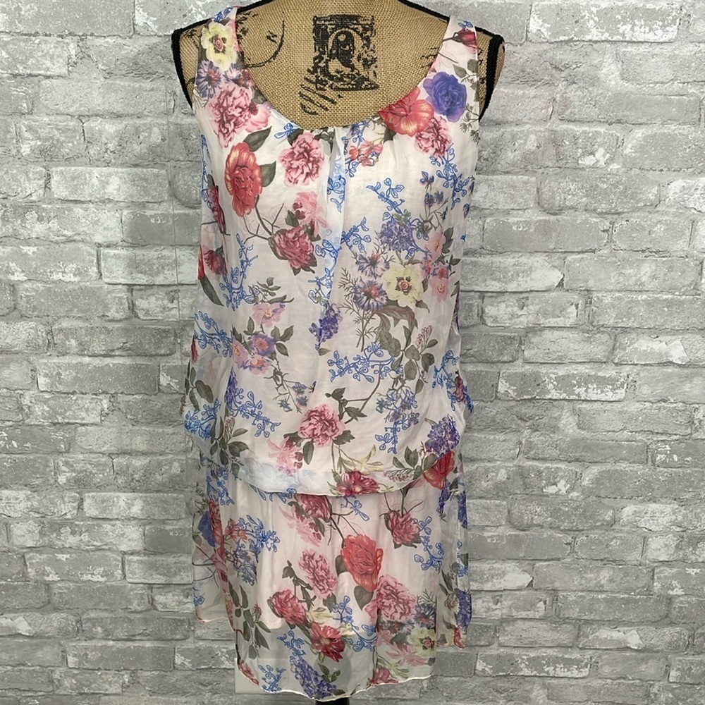 New Collection Floral Overlay Dress